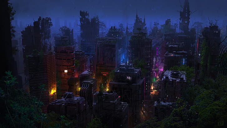 الخيال العلمي ، ما بعد نهاية العالم ، المدينة، خلفية HD