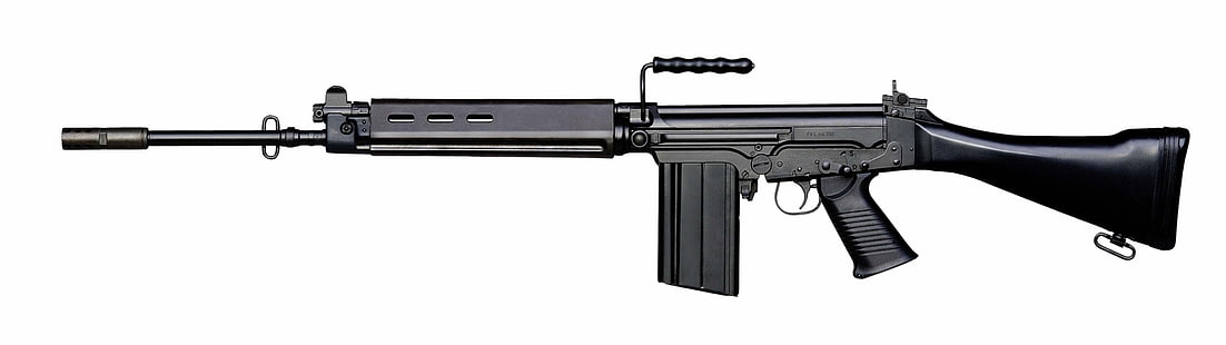 black FN rifle, gun, FN FAL, rifles, black rifle, HD wallpaper HD wallpaper