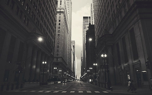 시카고, 흑백, 도시, HD 배경 화면 HD wallpaper