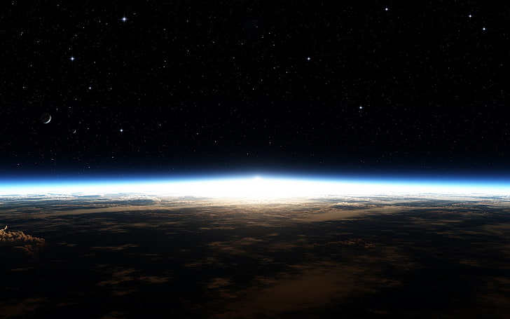 Planet Erde, Weltraum, Erde, Sterne, HD-Hintergrundbild