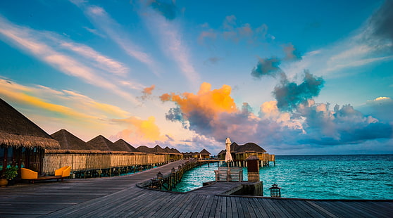Constance Halaveli Resort, Maldivler, Seyehat, Adalar, Okyanus, Su, Resort, Maldivler, Lüks, indianocean, constance, Halaveli, HD masaüstü duvar kağıdı HD wallpaper