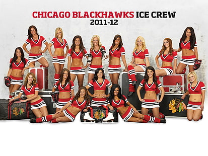 blackhawks, cheerleader, chicago, hockey, nhl, HD-Hintergrundbild HD wallpaper