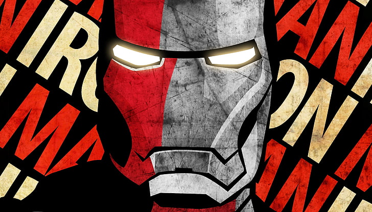 ورق حائط Iron Man ، أحمر ، رمادي ، Iron Man ، فن رقمي، خلفية HD