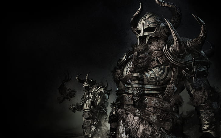 Viking Drawing Armor HD, fantasía, dibujo, armadura, vikingo, Fondo de pantalla HD