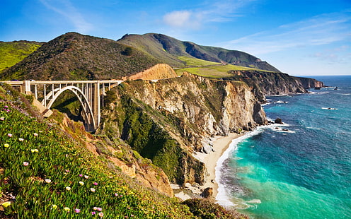 Bixby Bridge in Big Sur California, bridge, california, bixby, HD wallpaper HD wallpaper