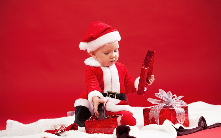 Santa Claus Boy Christmas, Festivals / Holidays, Christmas, festival, holiday, HD wallpaper