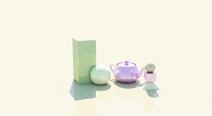 3D Objects, Artistic, 3D, objects, cubes, ball, piramid, random, simple, 3ds max, render, vray, reflective, shadow, hd, HD wallpaper