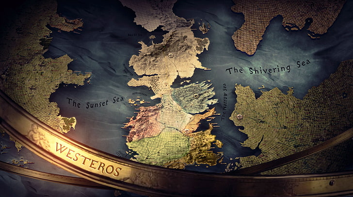 خريطة Westeros من Game of Thrones ، Game of Thrones ، Westeros، خلفية HD