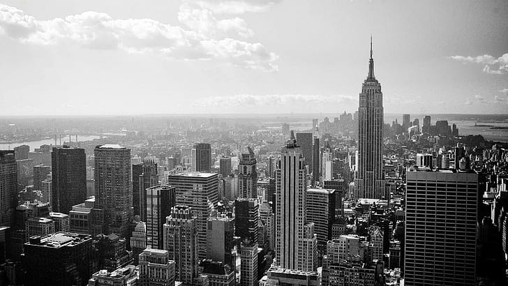 뉴욕시, 건물, 도시 풍경, 미국, 엠파이어 스테이트 빌딩, HD 배경 화면