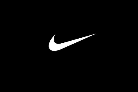 Logo, Nike, Merek Olahraga Terkenal, Latar Belakang Gelap, logo, nike, merek olahraga terkenal, latar belakang gelap, Wallpaper HD HD wallpaper