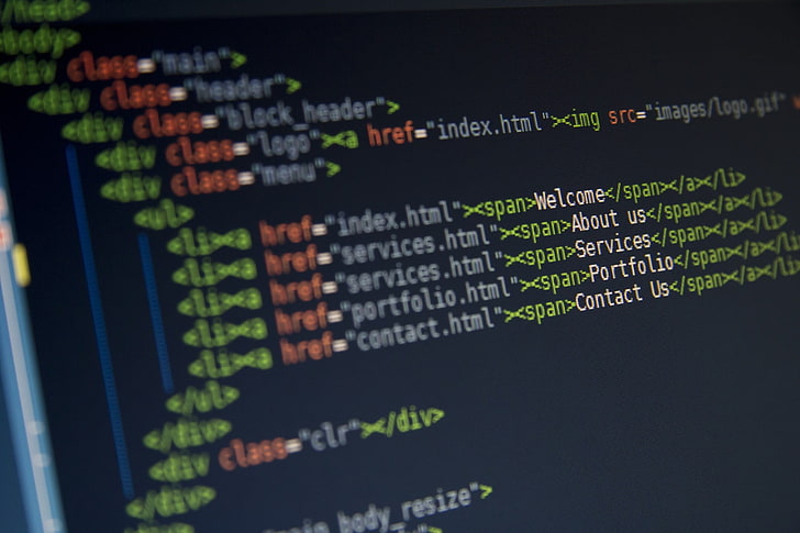kode sumber, bahasa, pemrograman, HTML, Wallpaper HD