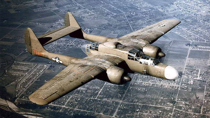 самолет военная война II мировой войны p61 черная вдова самолет военный HD Art, самолет, военный, Вторая мировая война, p-61 черная вдова, HD обои