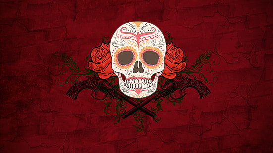 Mexican Skull, skull, HD wallpaper HD wallpaper