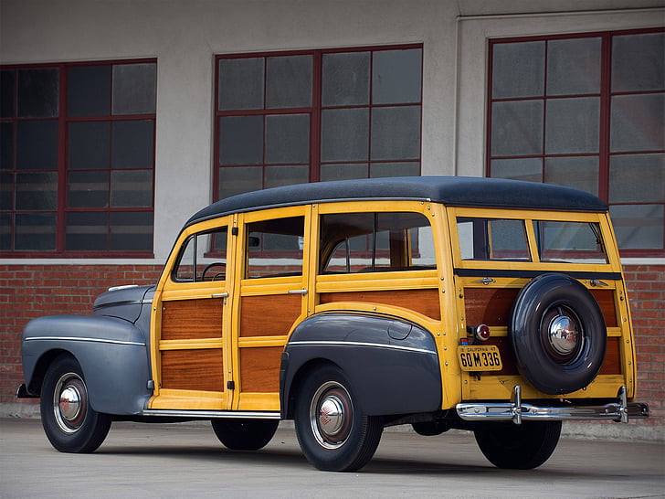 1947, deluxe, ford, retro, stationwagon, super, HD tapet