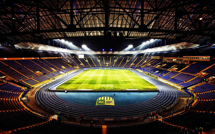 Stadion FC Metalist Charków, stadion piłkarski, stadion Euro 2012, boisko do piłki nożnej, Tapety HD