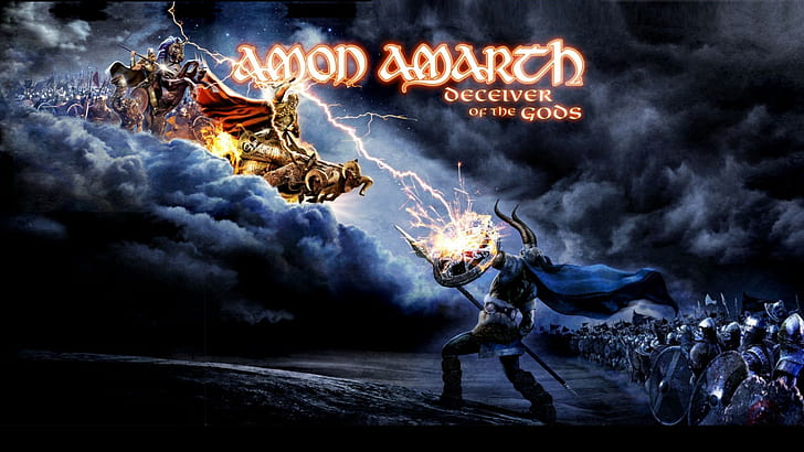 Amon Amarth, death metal mélodique, Vikings, bataille, guerrier, Fantasy Battle, art numérique, art fantastique, death metal, viking metal, viking death metal, médiéval, Fond d'écran HD