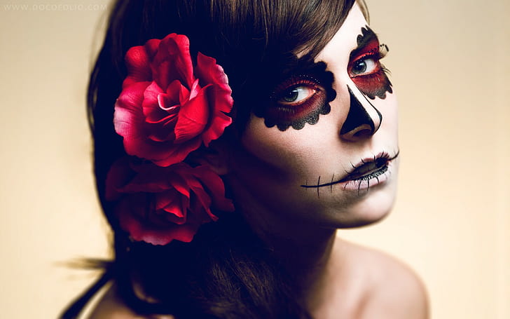 Dia de los Muertos, Sugar Skull, HD wallpaper
