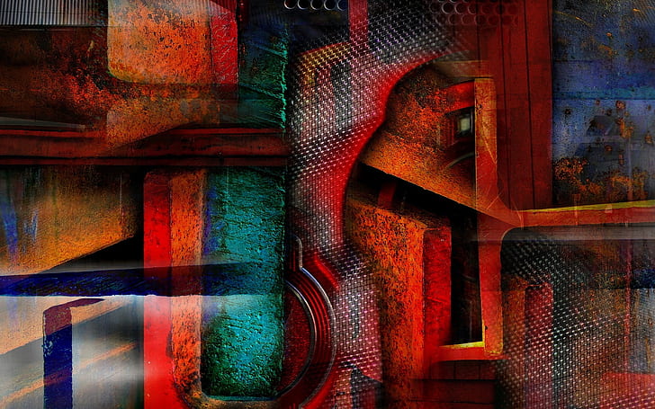 Bentuk warna abstraksi, Abstraksi, Warna, Bentuk, Wallpaper HD