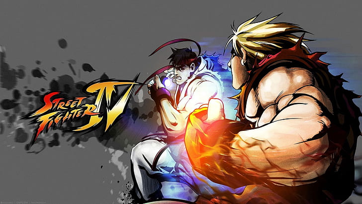 Ken Ryu Street Fighter HD, plakat z gry Street Fighter IV, gry wideo, ulica, wojownik, ken, ryu, Tapety HD
