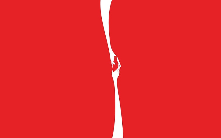 two hands illustration, background, bottle, hands, Coca-Cola, HD wallpaper