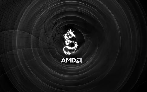 AMD Dragon, лого на AMD, Компютри, AMD, HD тапет HD wallpaper