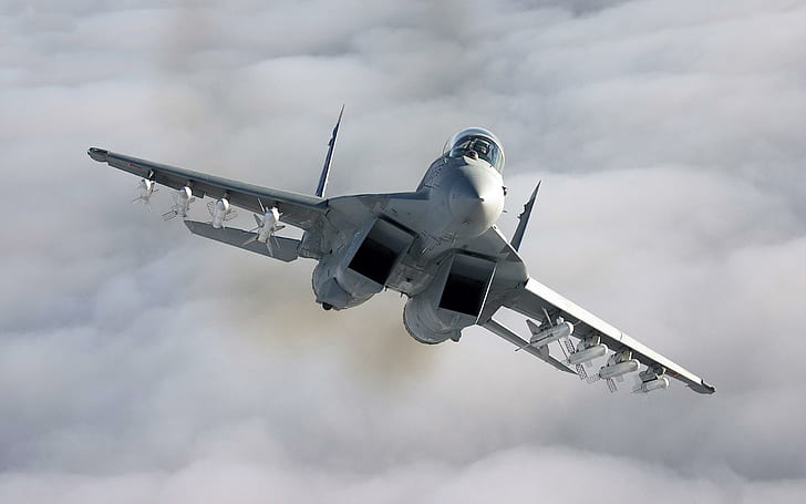 MIG35 Jet, jet fighter, mig35, aircraft, HD wallpaper