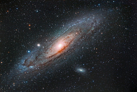 lukisan galaksi, spiral, Galaksi Andromeda, NGC 224, M 31, Wallpaper HD HD wallpaper