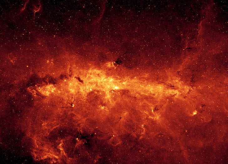 galaxy, Milky Way, Spitzer Space Telescope, HD wallpaper