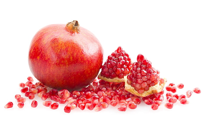 pomegranates, pomegranate, fruit, seeds, berries, HD wallpaper