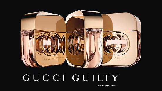 น้ำหอม Gucci Guilty สำหรับวอลล์โฆษณาแบรนด์ของเธอ, ขวดน้ำหอม Gucci Guilty, วอลล์เปเปอร์ HD HD wallpaper