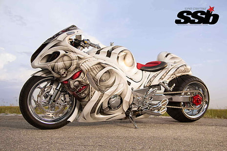 bicicleta, personalizado, hayabusa, moto, motocicleta, suzuki, tuning, Fondo de pantalla HD HD wallpaper
