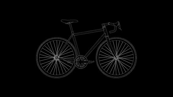 бяла илюстрация на велосипед, велосипед, превозно средство, минимализъм, HD тапет HD wallpaper