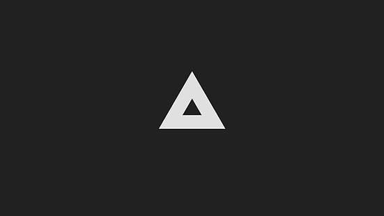 иллюстрация треугольника, абстракция, минимализм, треугольник, черный, HD обои HD wallpaper