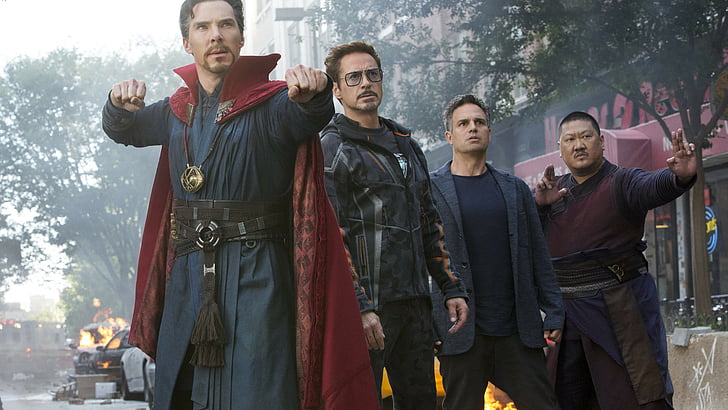 Avengers Infinity War Doctor garip, Avengers: Infinity War, Doktor Garip, Hulk, Demir Adam, Benedict Cumberbatch, Robert Downey Jr., Mark Ruffalo, 5k, HD masaüstü duvar kağıdı