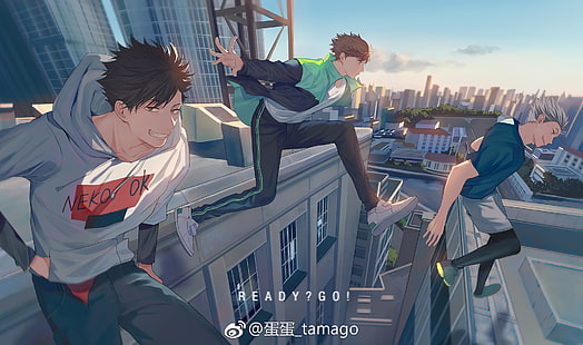 Anime, Haikyu !!, Kōtarō Bokuto, Tetsurō Kuroo, Tōru Oikawa, HD-Hintergrundbild HD wallpaper