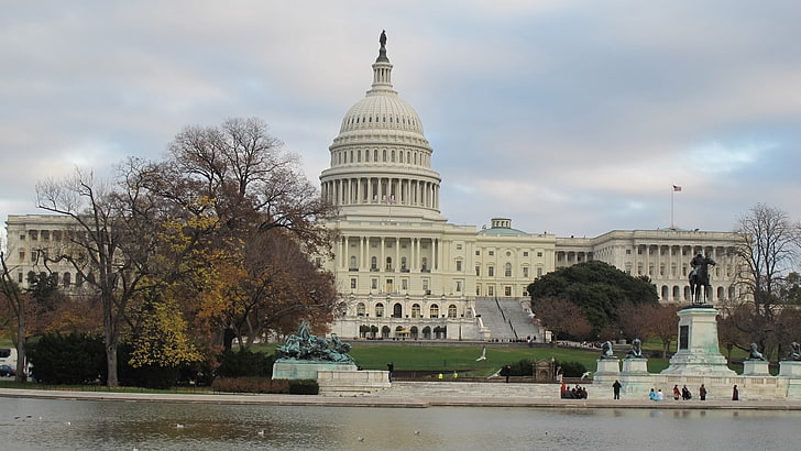 백악관, 워싱턴 D.C., 워싱턴 DC, 건물, 나무, HD 배경 화면