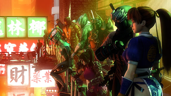 전갈, 치명적인 Kombat, Sub-Zero, Raiden, Metal Gear Rising : 복수, 철권, Ryu Hayabusa, 회색 여우, 요시미츠, 사이보그 닌자, 소울 캘리버, 닌자 외전, 타키, HD 배경 화면