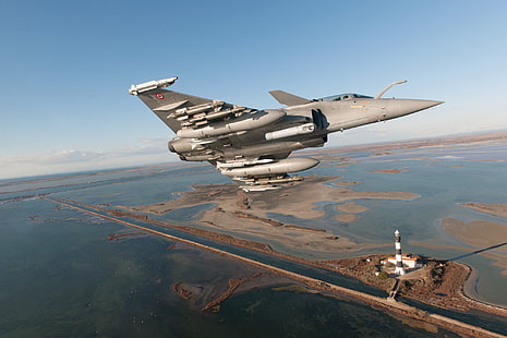 Маяк, Истребитель, Dassault Rafale, ВВС Франции, ВВС, PTB, авиабомбы, MBDA Meteor, MBDA MICA, AASM-Hammer, HD обои HD wallpaper