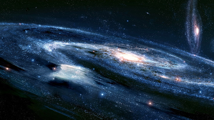 กาแล็กซี่พื้นที่พื้นหลังเดสก์ท็อปเย็น, วอลล์เปเปอร์ HD