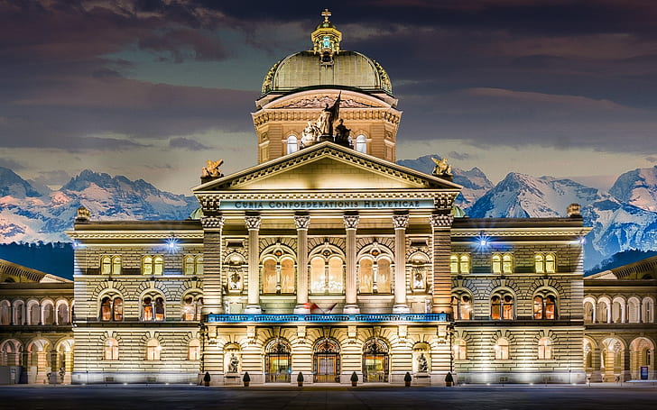 edifício do parlamento suíço, HD papel de parede
