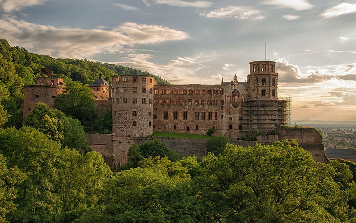 Kastil, Kastil Heidelberg, Wallpaper HD