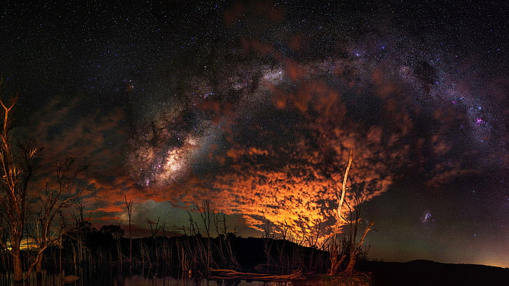 Milchstraße, Sternenhimmel, Nachthimmel, Sternennacht, Nacht, Sterne, Dunkelheit, 5k uhd, HD-Hintergrundbild