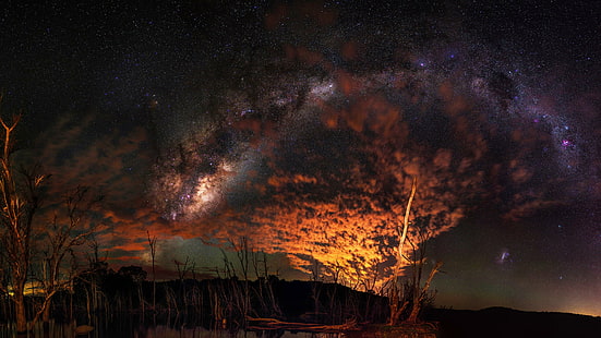 Млечный путь, звездное небо, ночное небо, звездная ночь, ночь, звёзды, тьма, 5 тыс, HD обои HD wallpaper