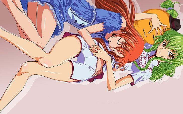 two female anime characters, Code Geass, C.C., HD wallpaper