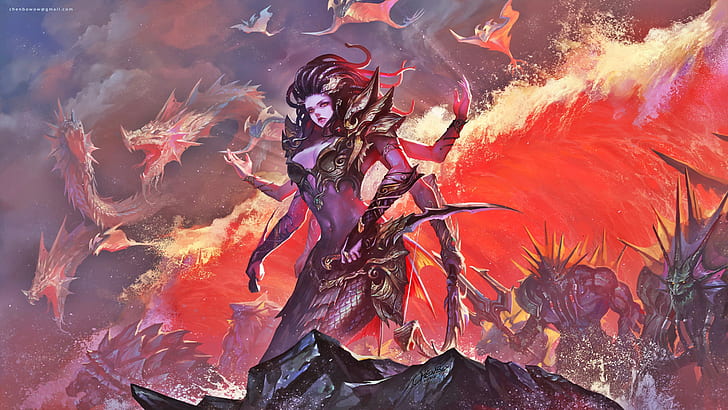 Warcraft, World Of Warcraft, Dagger, Lady Vashj, Lamia, HD wallpaper
