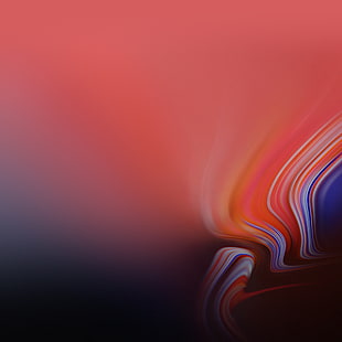 Waves, Gradient, Red, Samsung Galaxy Tab S4, Stock, HD, HD тапет HD wallpaper