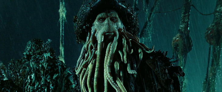 Davy Jones digital wallpaper, Pirates of the Caribbean, Davy Jones, Pirates of the Caribbean: Dead Man's Chest, tentacles, Illaoi, movies, HD wallpaper