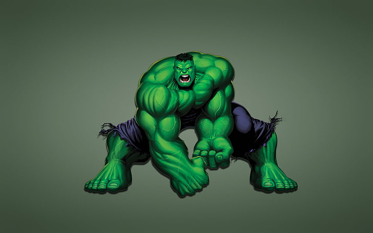 The Incredible Hulk illustration, green, graphics, monster, Creek, Hulk, HD wallpaper