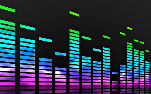Colorful Equalizer, music, volume, colors, disco, HD wallpaper HD wallpaper