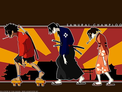 samurai, Samurai Champloo, Jin (Samurai Champloo), Mugen, pedang, Wallpaper HD HD wallpaper